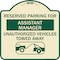 Signmission Reserved Parking for Assistant Manager Unauthorized Vehicles Towed Away, A-DES-TG-1818-23133 A-DES-TG-1818-23133 - alternate 1
